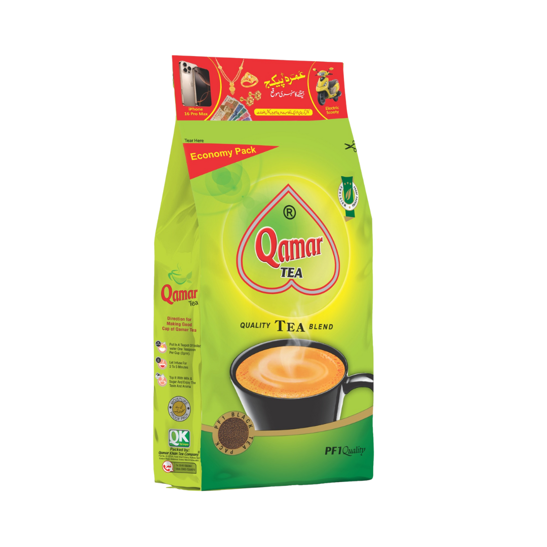 Qamar Tea Green (Black Tea) Pouch - 900 gm