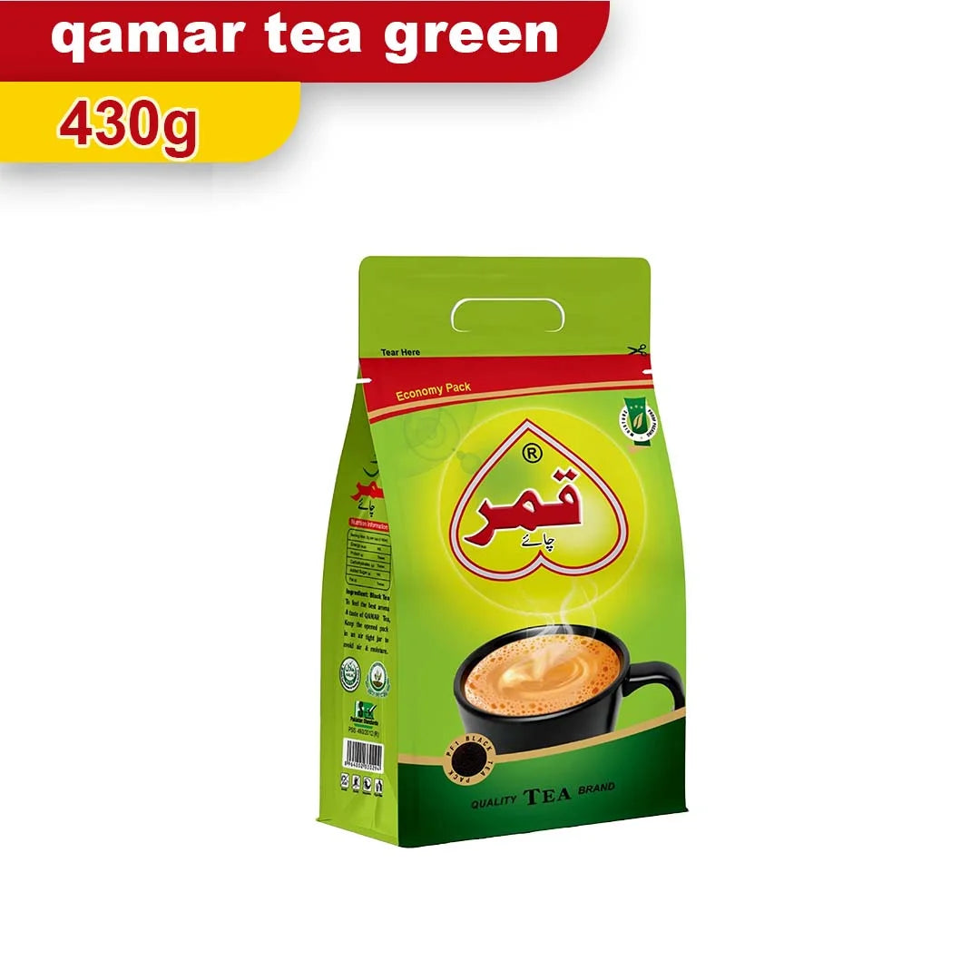 Qamar Tea Green (Black Tea) Pouch - 430 gm